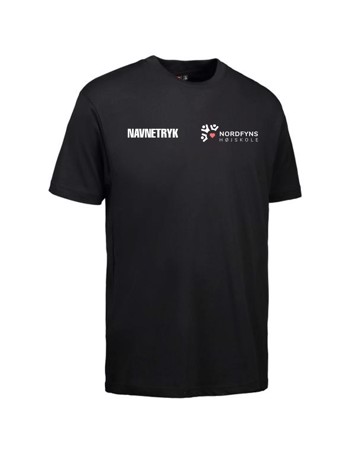 ID 0500 Sort Voksen T-shirt med NFH Tryk og navn