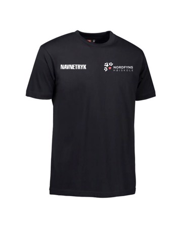 ID 0510 Sort Voksen T-shirt med NFH Tryk