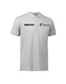 ID 0525 Grå Voksen Polo T-shirt med NFH Tryk og Navn