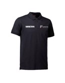 ID 0525 Sort Vokse Polo T-shirt med NFH Tryk og Navn