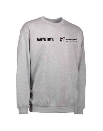 ID 0600 Grå Voksen Trøje med NFH Tryk