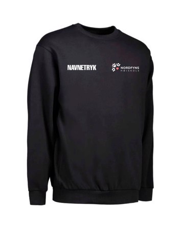 ID 0600 Sort Voksen Trøje med NFH Tryk og navn