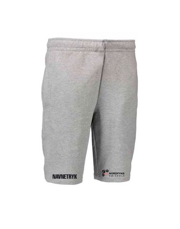 ID 0608 Grå Voksen Jogging shorts med NFH Tryk og navn