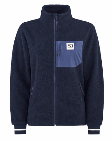 KARI TRAA Rothe Midlayer Fleecetrøje Dark Navy Blue Dame