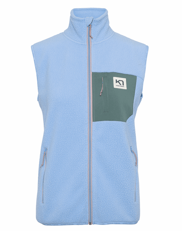 KARI TRAA Rothe Vest Pastel Light Blue Dame