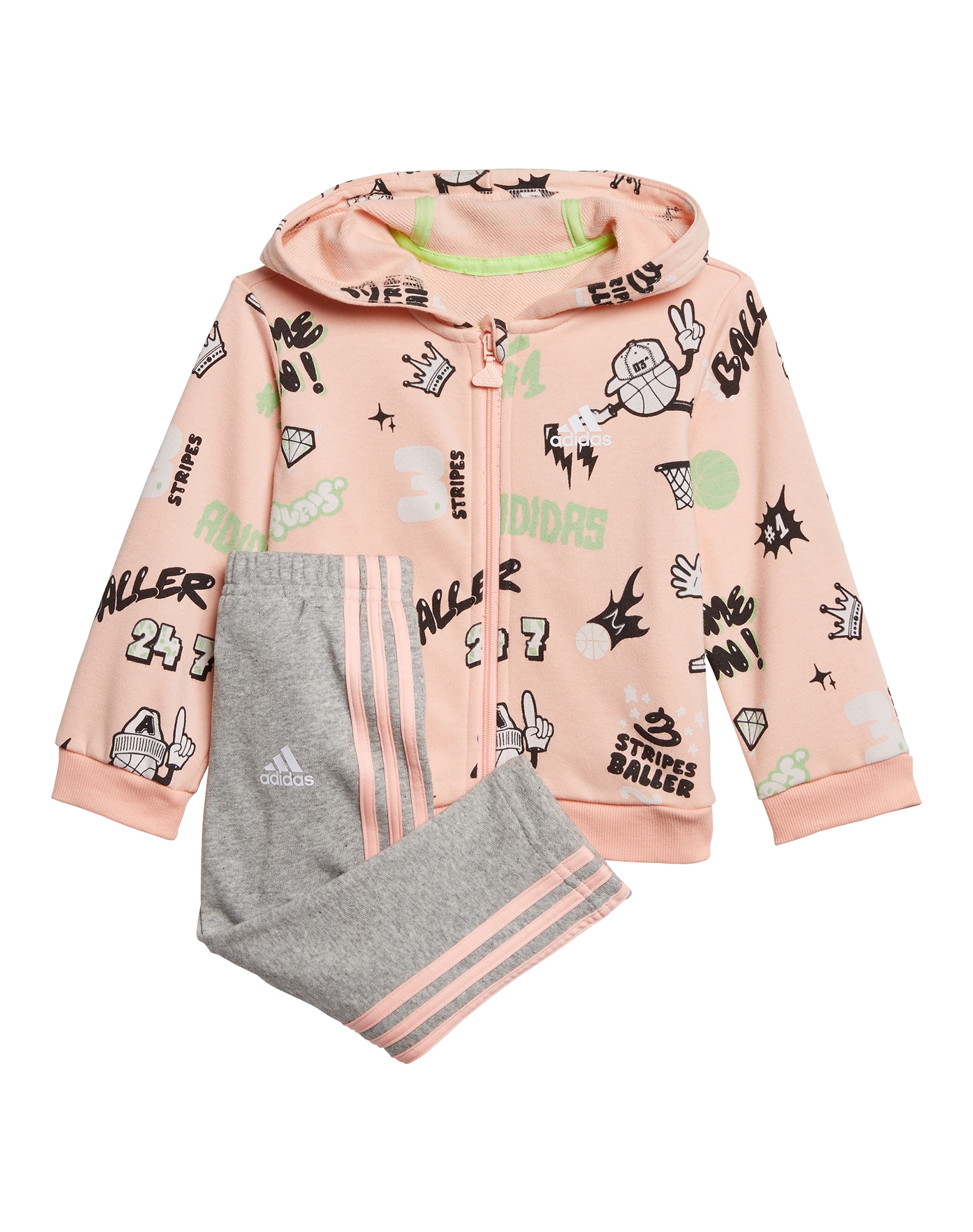 intercambiar barrera fondo de pantalla Køb Adidas I Grapic FZ HD French Terry babyjogger til børn