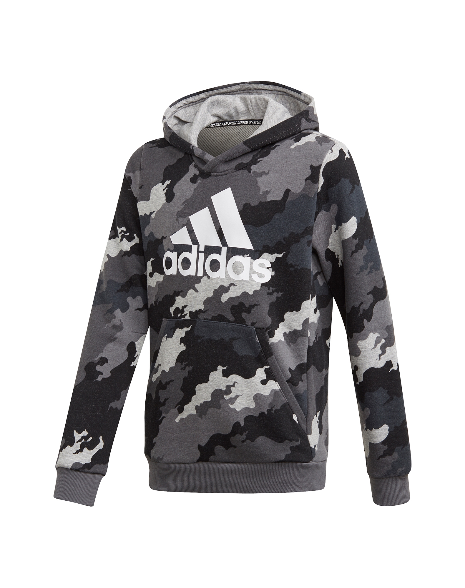 Køb Adidas YB MH BOS trøje i grå-sort