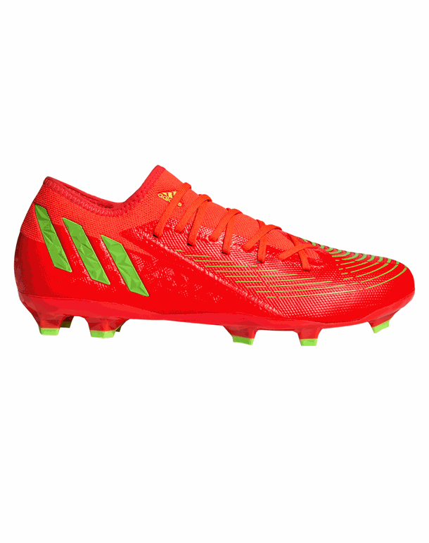 Adidas Predator Edge 3 Fodboldstøvler Rød-Grøn Unisex