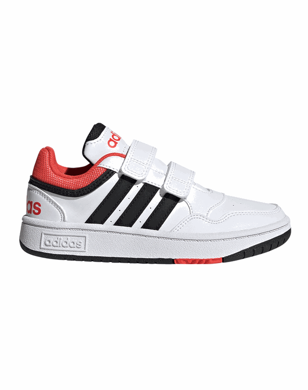 Adidas Hoops 3.0 CF C Børnesko Hvid-Sort-Rød Børn