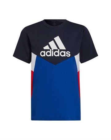 Adidas Color Block  T-shirts Navy-Blå-Rød Børn
