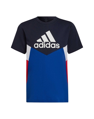 Adidas Color Block T-shirts Navy-Blå-Rød Børn