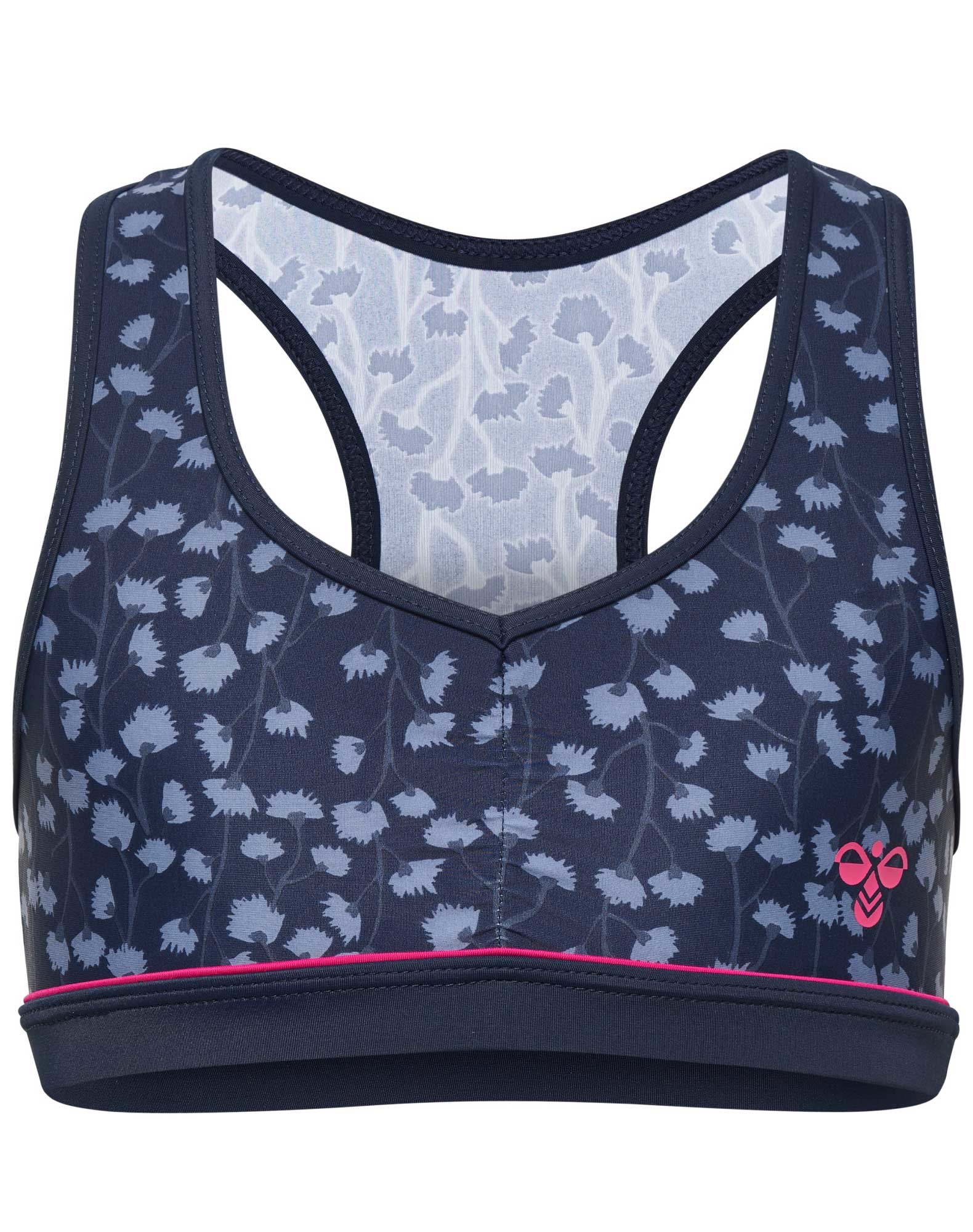 Før jordnødder Uendelighed Hummel Catalina Swim Top bikini til pige i navy mønstret