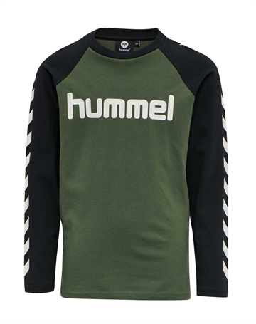 Hummel Boys Langærmet t-shirt Grøn-Sort Børn