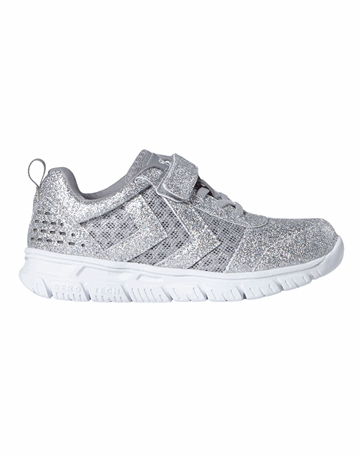 Hummel Crosslite Dot 4 Glitter Jr.  Sko Silver Børn