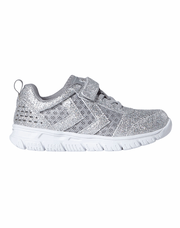 Hummel Crosslite Dot 4 Glitter Jr.  Sko Silver Børn