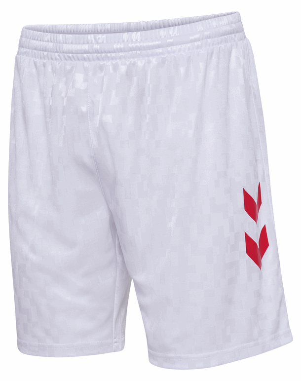 DBU Hjemmebane Fodboldshorts White-Tango Red Unisex