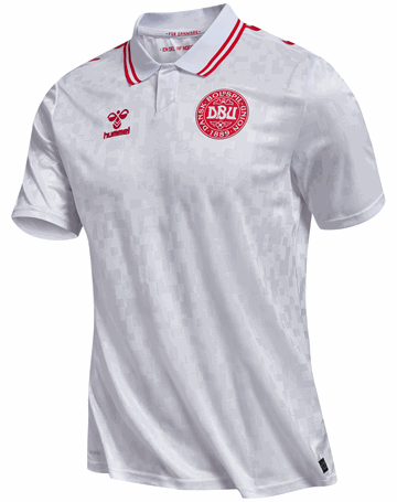 DBU Udebane Fodboldtrøje White-Tango Red Unisex