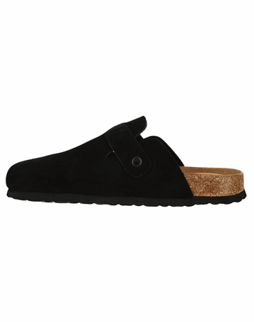 Cruz Corwin Leather Cork Clog Sandal Sort Herre