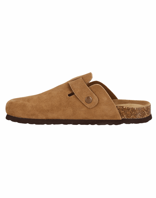 Cruz Corwin Leather Cork Clog Sandal Toffee Dame