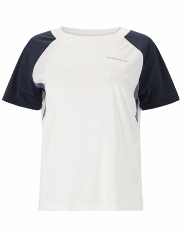 Endurance Aeda T-shirt Hvid-Blå Dame