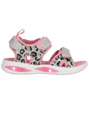 Zig Zag Flouer Sandaler Silver Pink Børn