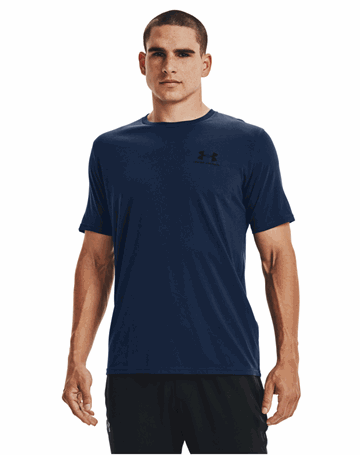 Under Armour T-shirt Navy Herre