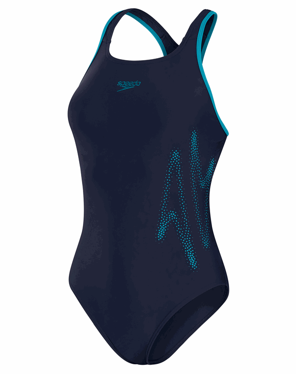 Speedo HyperBoom Racerback Svømmedragt Navy-Grøn Dame