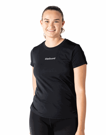 LiiteGuard Re-Lite T-shirt Sort Dame