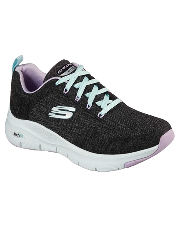 Skechers Arch Fit Comfy Wave 149414BKLV Fritidssko Sort Dame