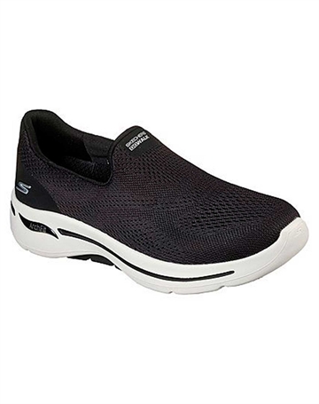 Skechers Go Walk Arch Fit - Model 124483 Fritidssko Sort-Hvid Dame