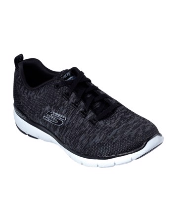 Skechers Flex Appeal 3.0 Fitness sko sort meleret Dame