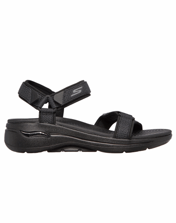 Skechers Go Walk Arch Fit Sandal Sort Dame