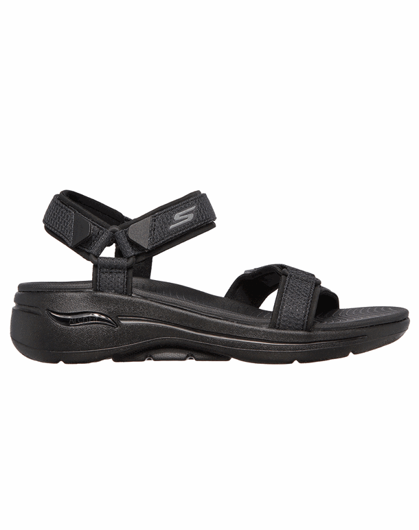 Skechers Go Walk Arch Fit Sandal Sort Dame