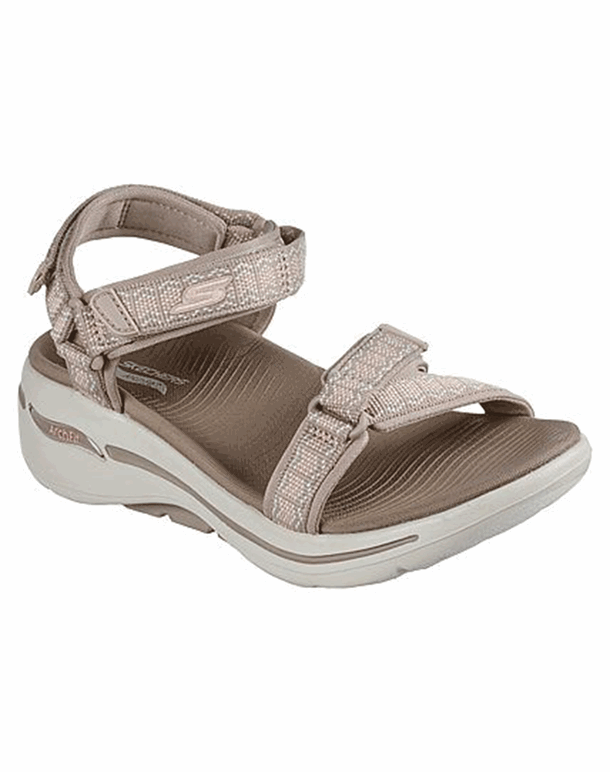 Skechers Go Walk Arch Fit - Affinity Sandaler Taupe Dame