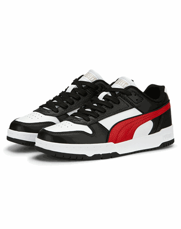 Puma RBD Game Low Børnesko Sort-Rød-Hvid Børn