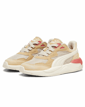 Puma X-Ray Speed Natural Børnesko Beige-Rød-Gul Børn