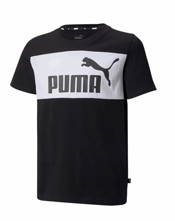 Puma Ess Colorblock T-shirt Sort-Hvid Børn