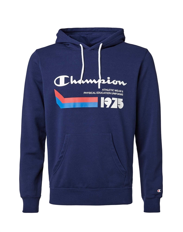 Champion Hooded Sweatshirt Navy Herre