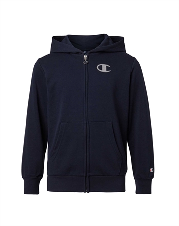 Champion Hooded Full Zip Trøje Navy Børn