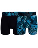 CR7 Boxershorts 2-pack Trunk Turkis-Sort Dreng