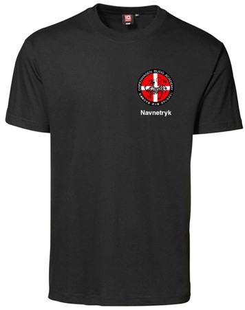 CBA T-SHIRT MED LOGO OG NAVENTRYK VOKSEN